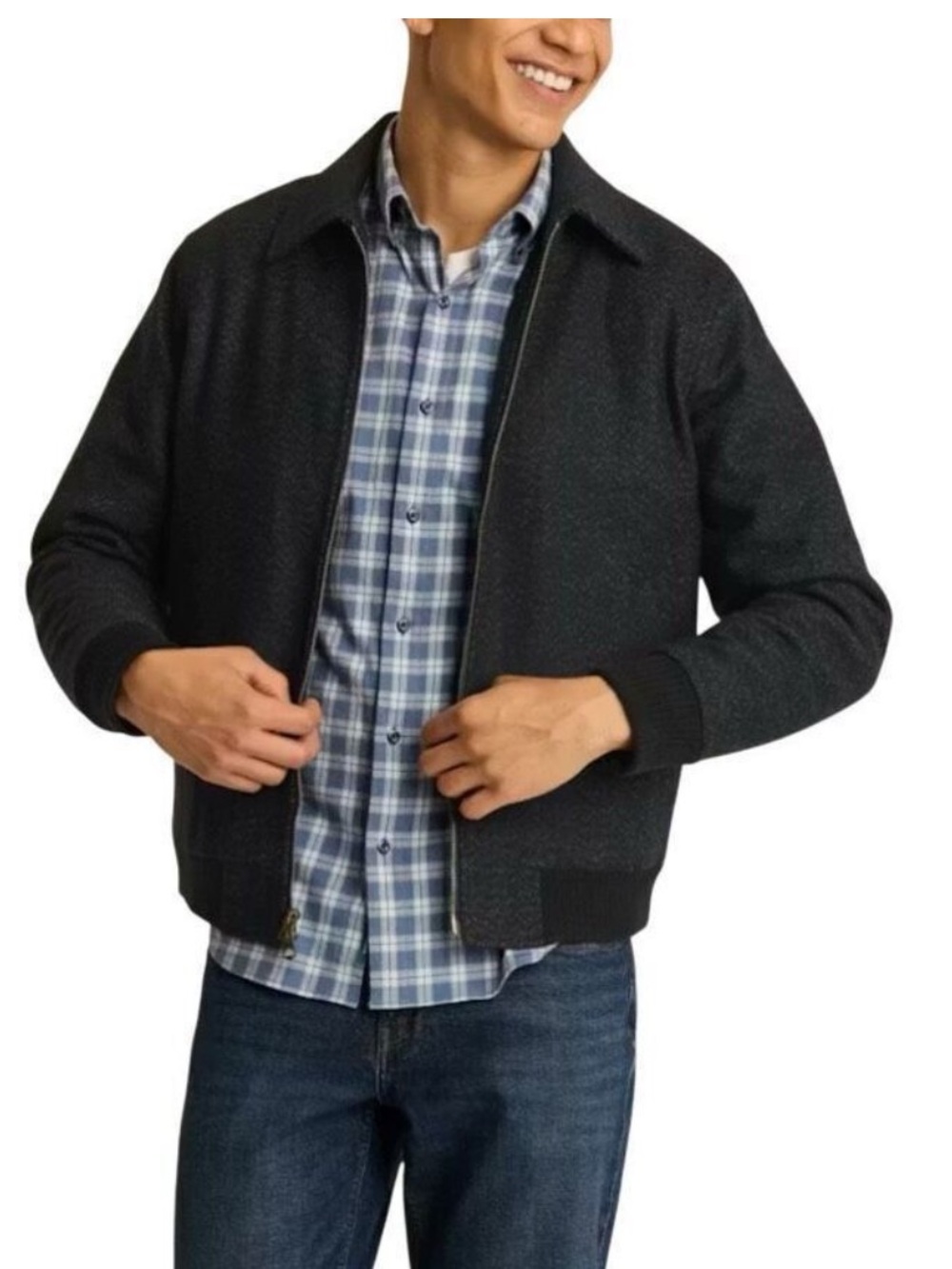 Bonobos Italian Wool Bomber Jacket Navy size M